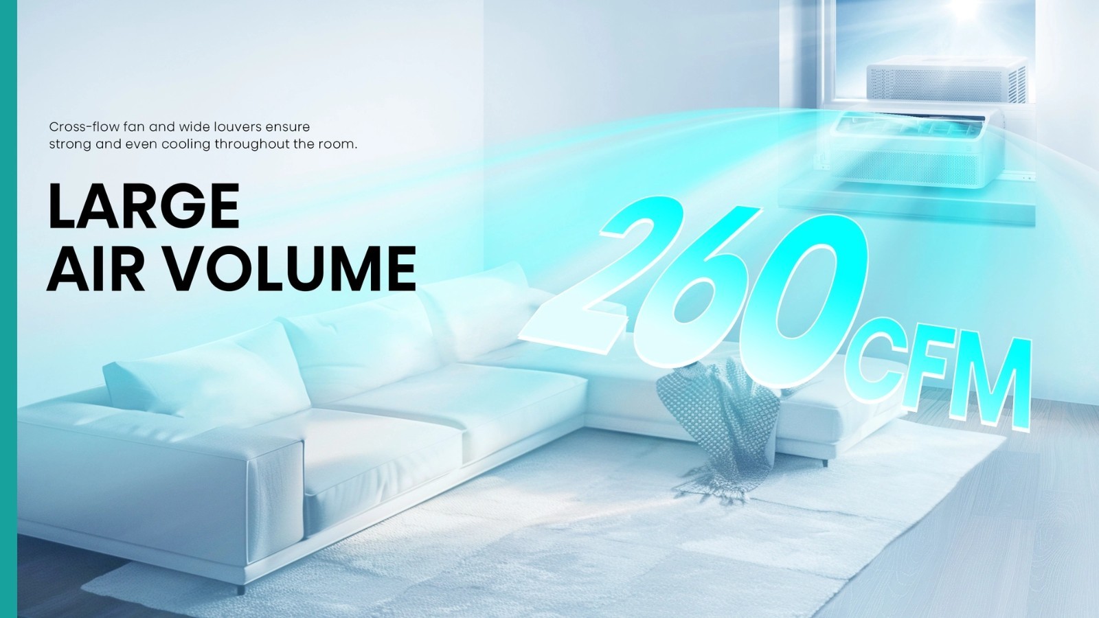 Hisense Ultra-Slim 8000 BTU Smart Inverter Window Air Conditioner with Bracket
