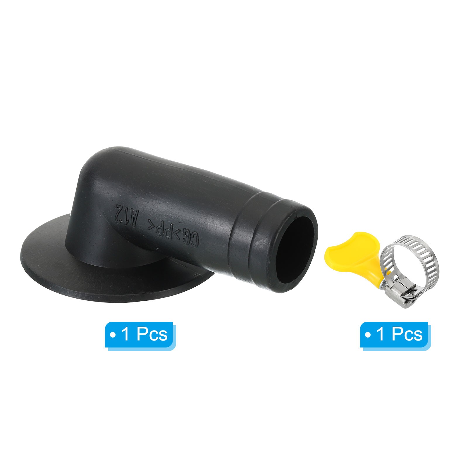 1pcs 17mm Air Conditioner Drain Hose Connector with Clamp Black Style12