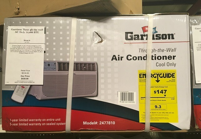 Garrison 14,000 BTU 230/208-V Through the Wall Unit Air Conditioner Only 2477810