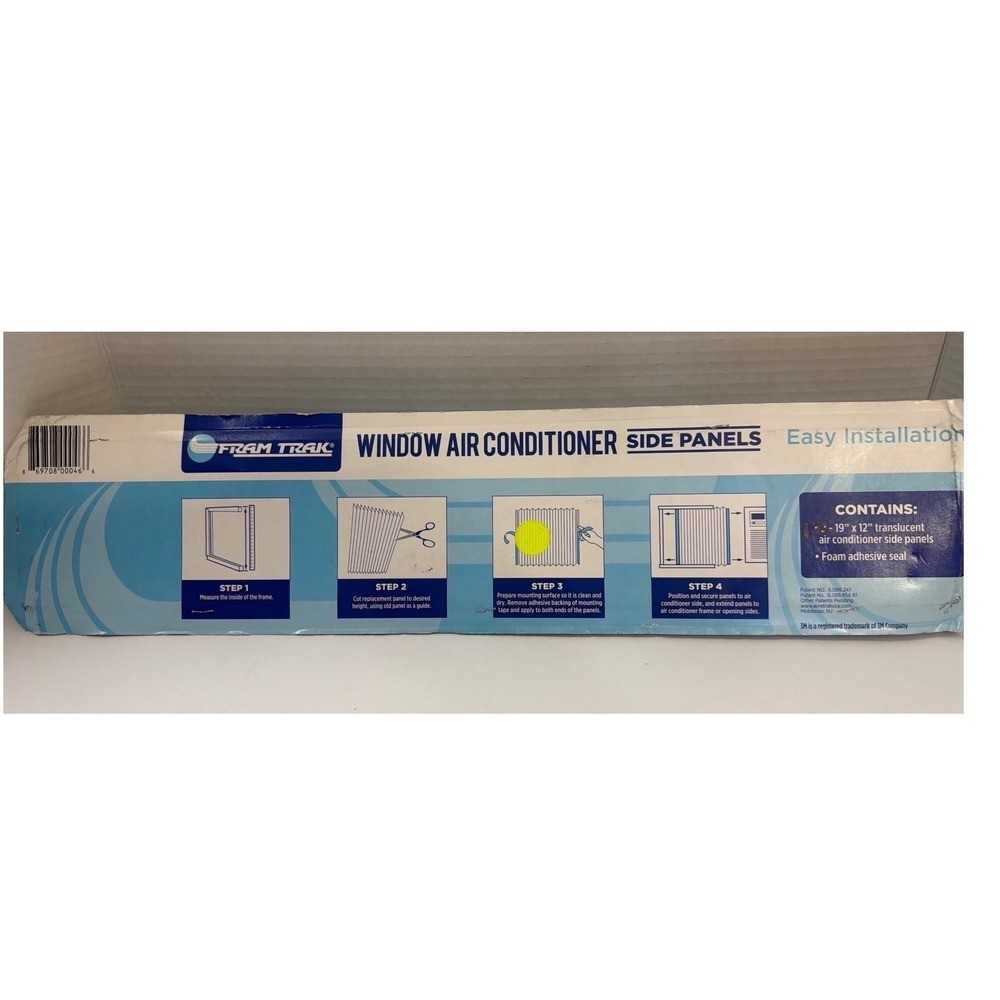 1 Fram Trak Window Air Conditioner Side Panel Replacement Kit 3M Adhesives 19×12