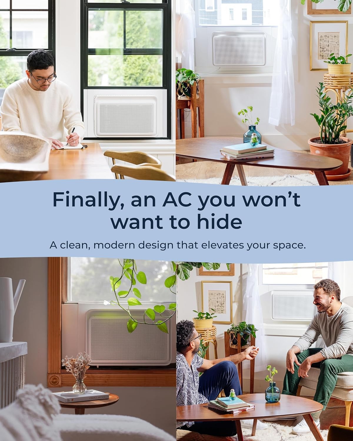 Window Air Conditioner Quiet & Smart Easy Install Voice-Enabled Remote
