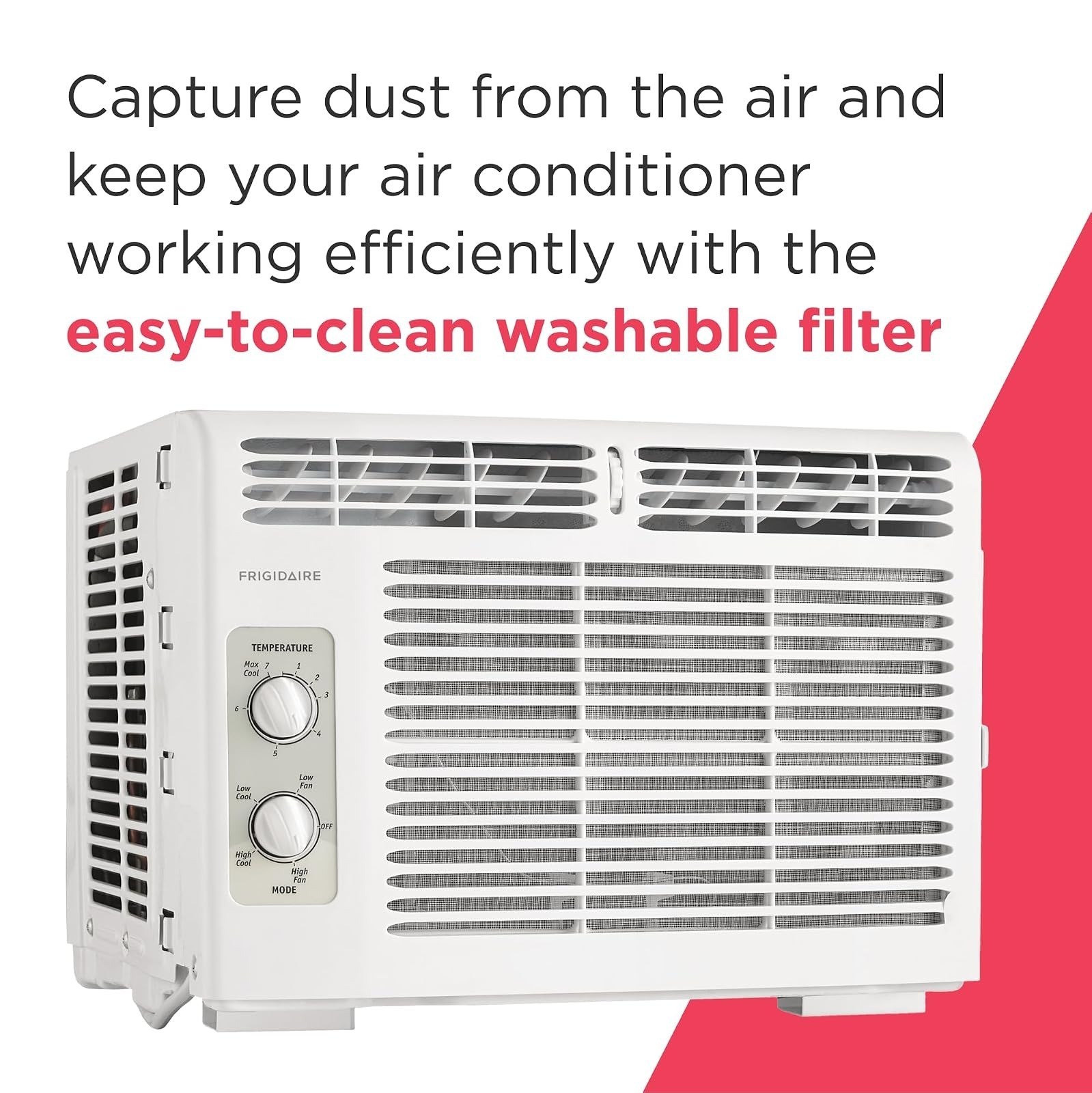 Frigidaire 5,000 BTU Window Air Conditioner, Quiet, 2 Fan Speeds