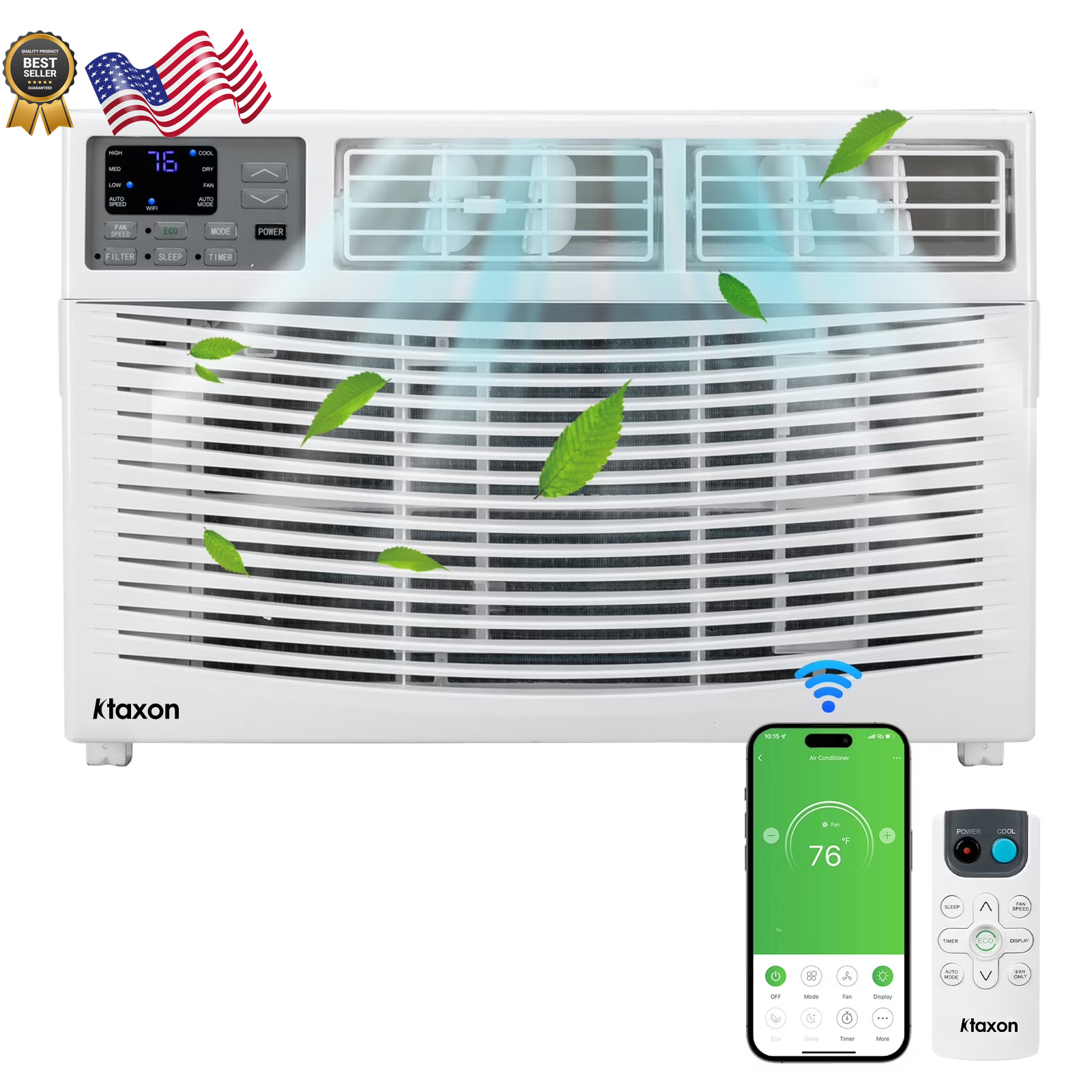 Air Conditioner 8,000 BTU 115-Volt Window Air Conditioner with Wifi and Eco Mode