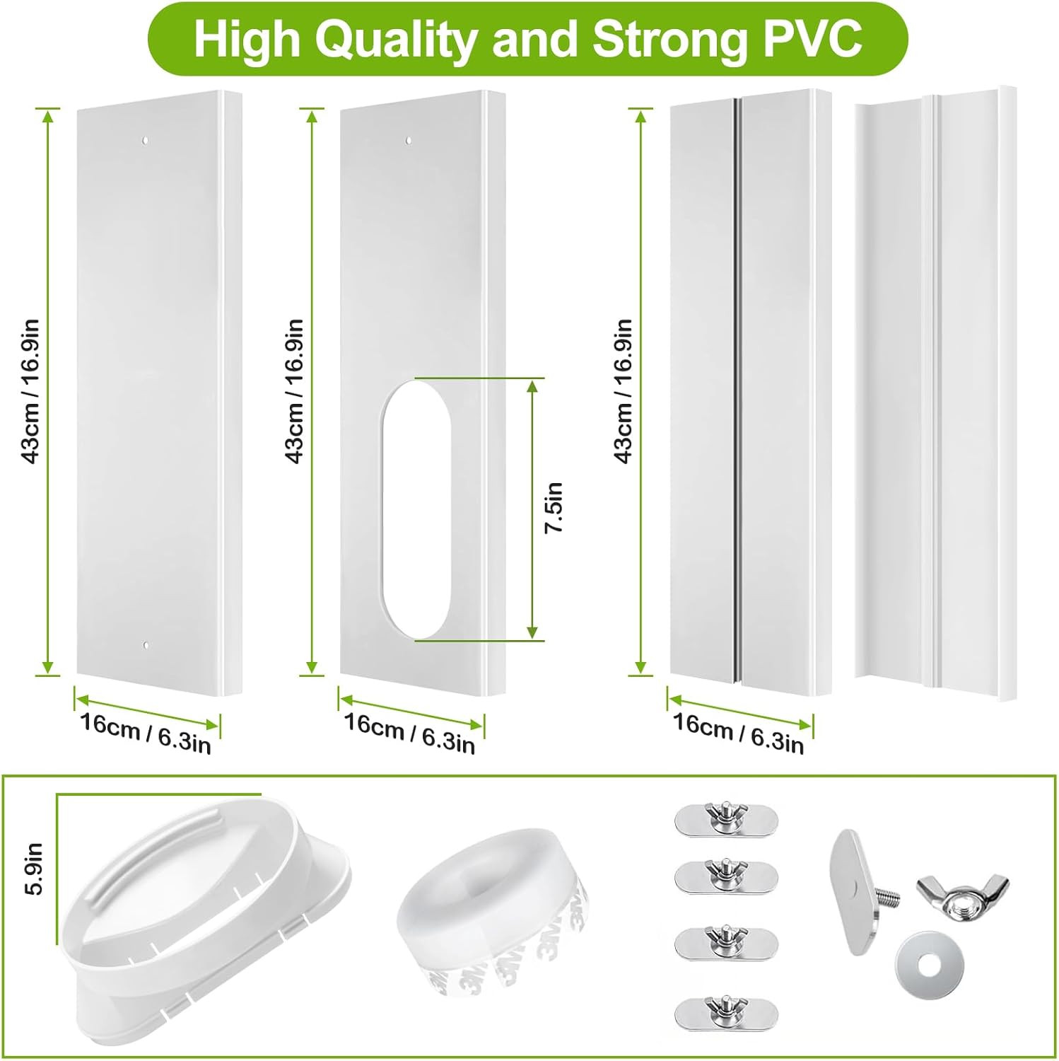 Upgrade Portable Ac Window Vent Kit,Ac Window Seal Kit,Portable Air Conditioner