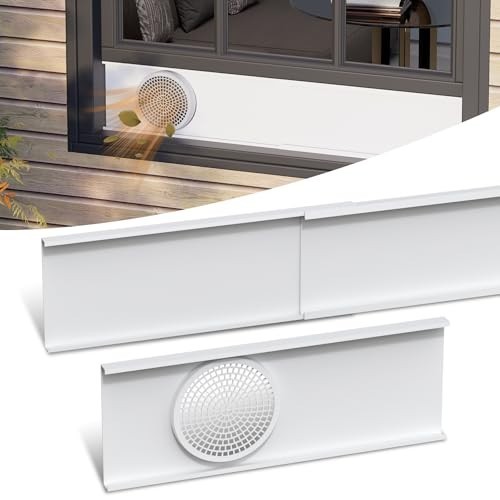 Portable Air Conditioner Window Vent Kit 3 Pcs Adjustable Panels Mesh Bird