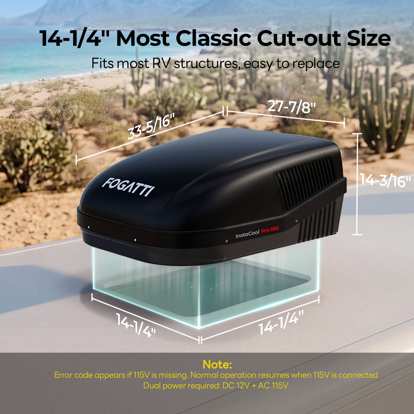 18,000 BTU RV Air Conditioner Duct & Non‑Duct Rooftop AC w/ WiFi &Remote & Alexa