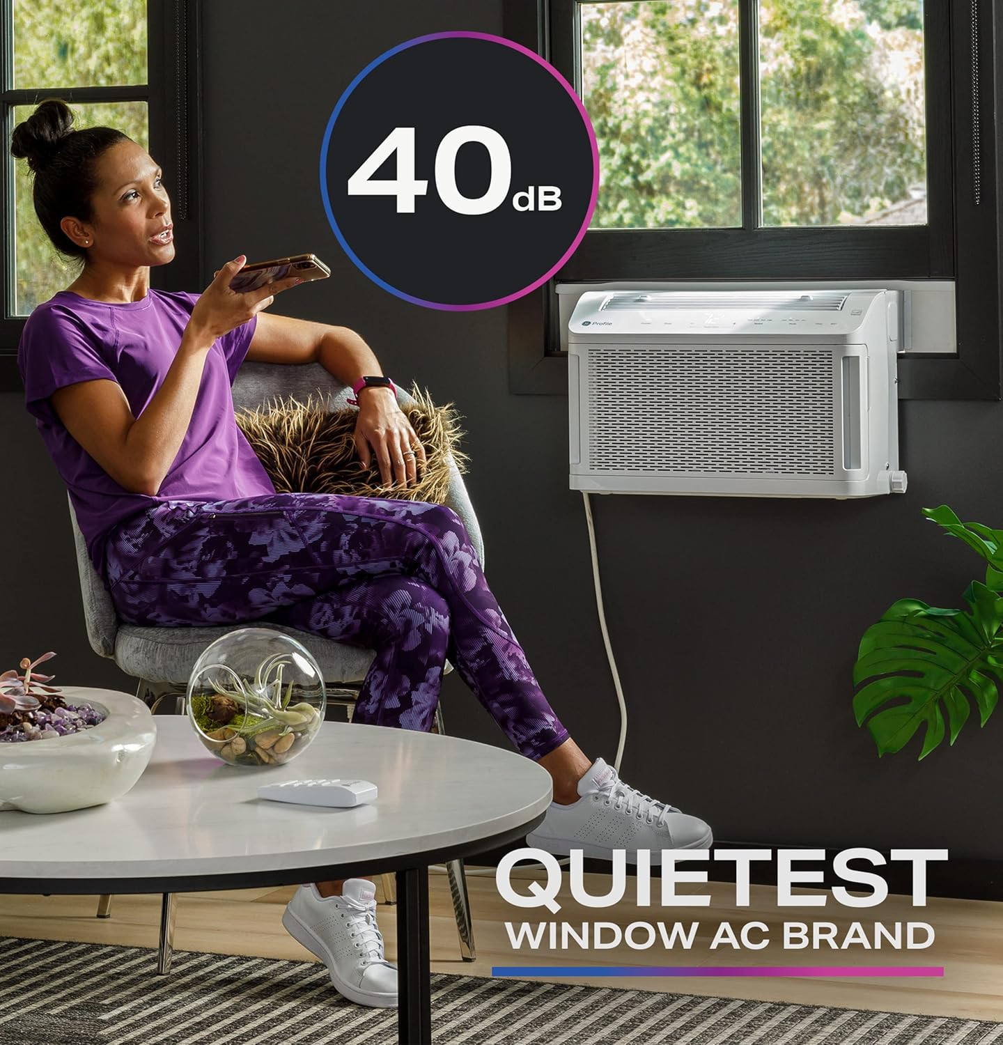 GE Profile Clearview Inverter Window Air Conditioner Unit, 12,200 BTU, Energy Ef