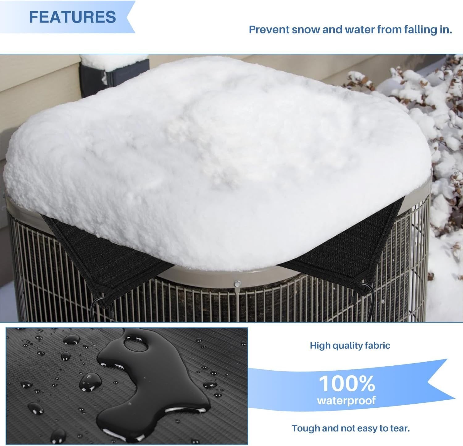 28″x28″ Waterproof Outdoor AC Unit Cover Air Conditioner Compressor Winter To…