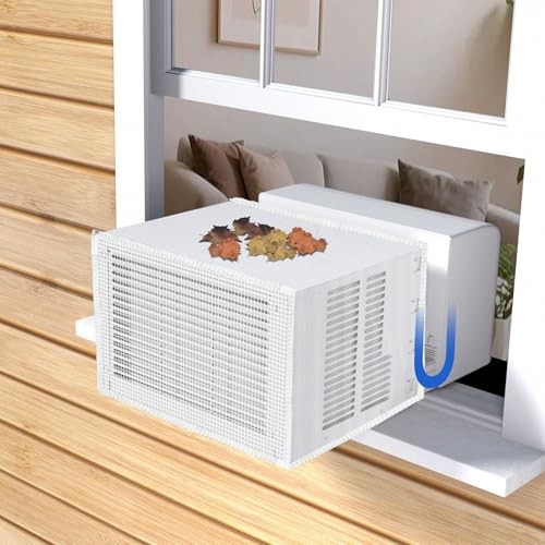 Window AC Mesh Cover 20″ W x 12.2″ D x 13.4″ H Specially for Midea U White