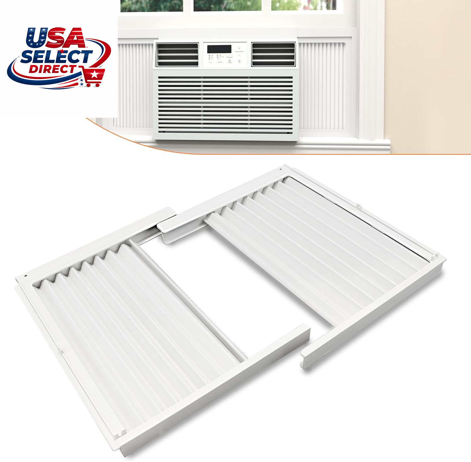Adjustable Window Air Conditioner Side Panels Kit for 8,000 BTU Units