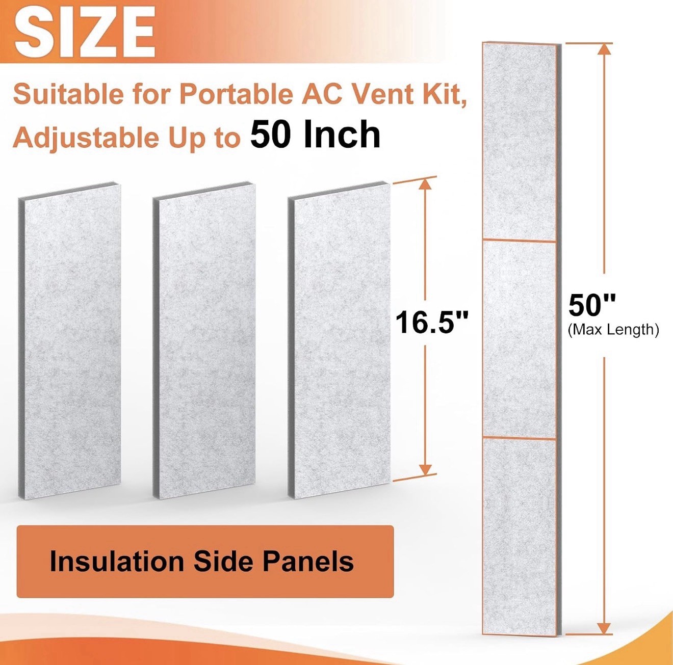 Insulated Foam Panels for Portable Air Conditioner Window Vent Kit 3pcs – A0003