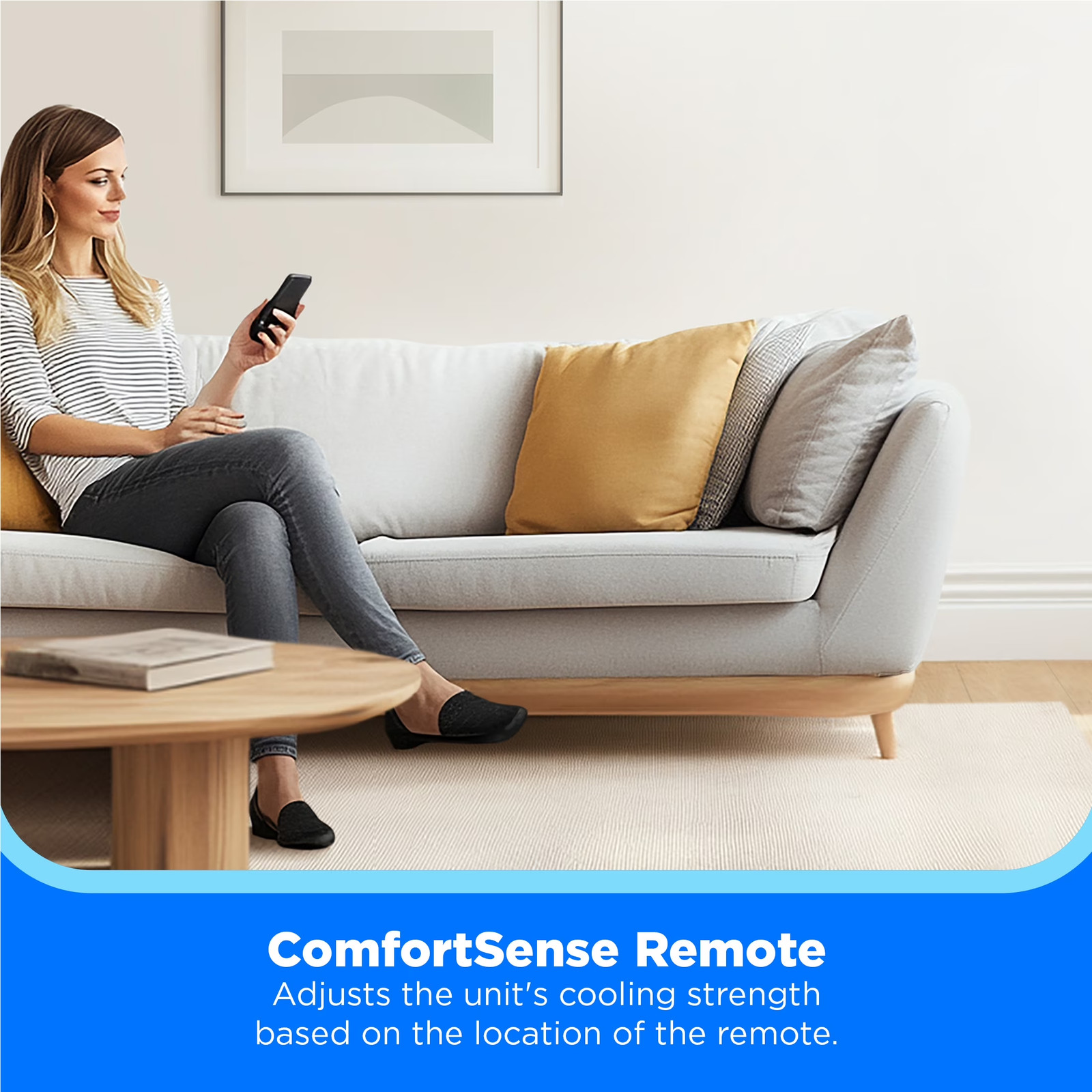 8,000 BTU 115V Smart Window Air Conditioner with Comfort Sense Remote, Up