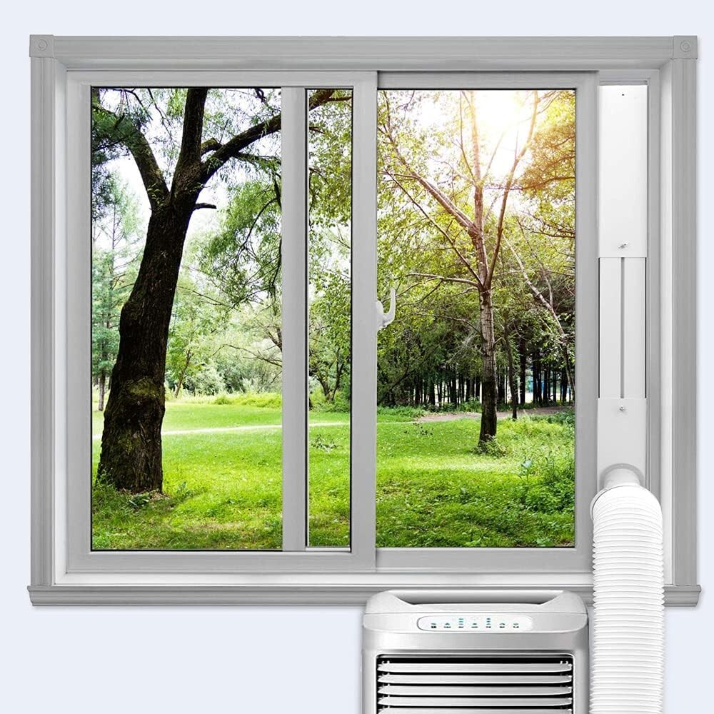 Portable Air Conditioner Window Vent Kit 5.9” Exhaust Hose Adjustable Universal