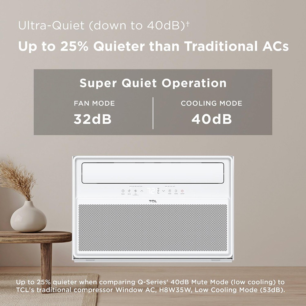 TCL H8W4KW Q-Series 8,000 BTU Smart Inverter Window Air Conditioner