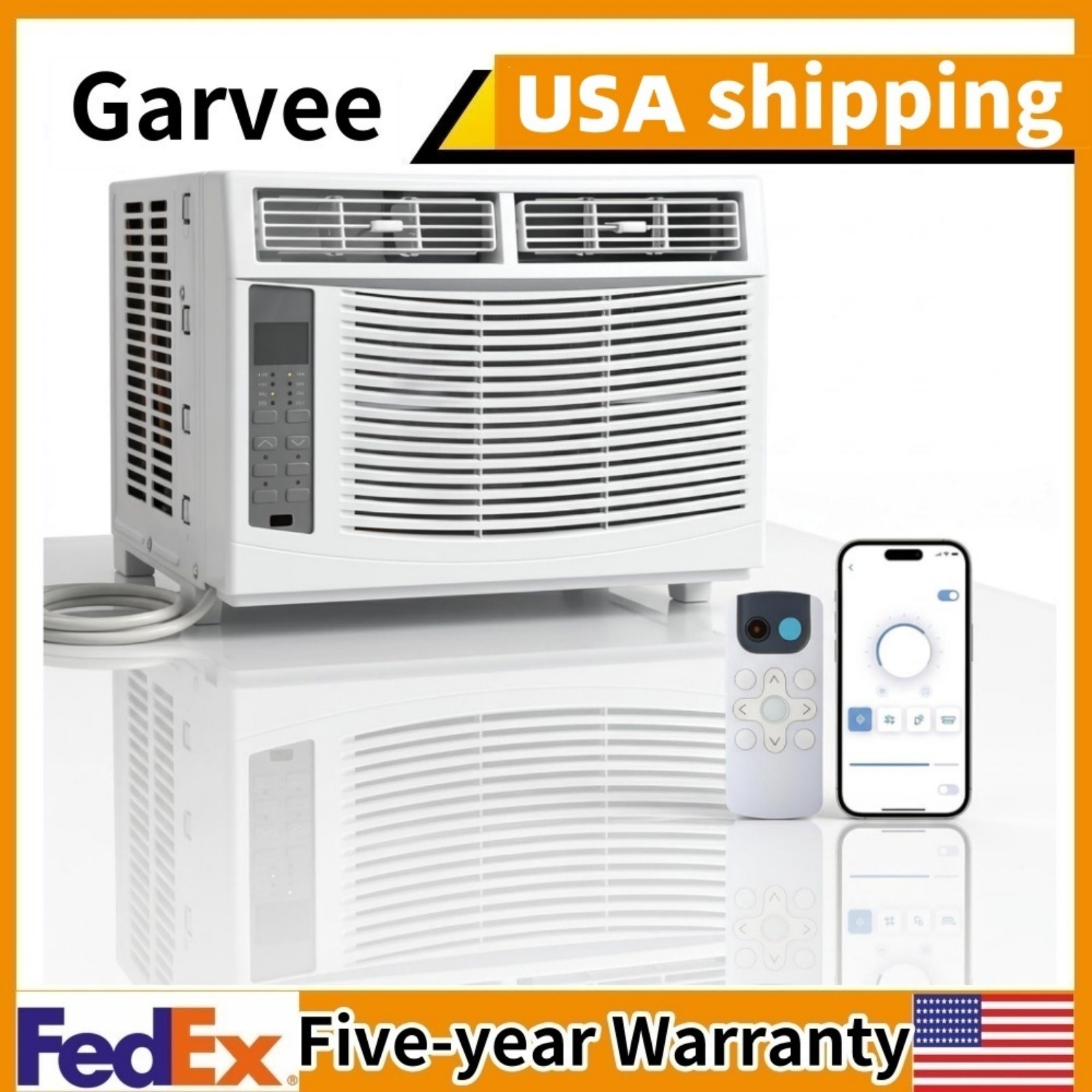 6000 BTU Window Air Conditioner Smart App Control Room AC Unit Quiet 50dB Sleep