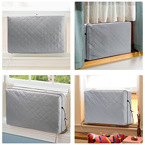 2 Pack Indoor Outdoor Window Air Conditioner Cover Adjustable Window AC Large