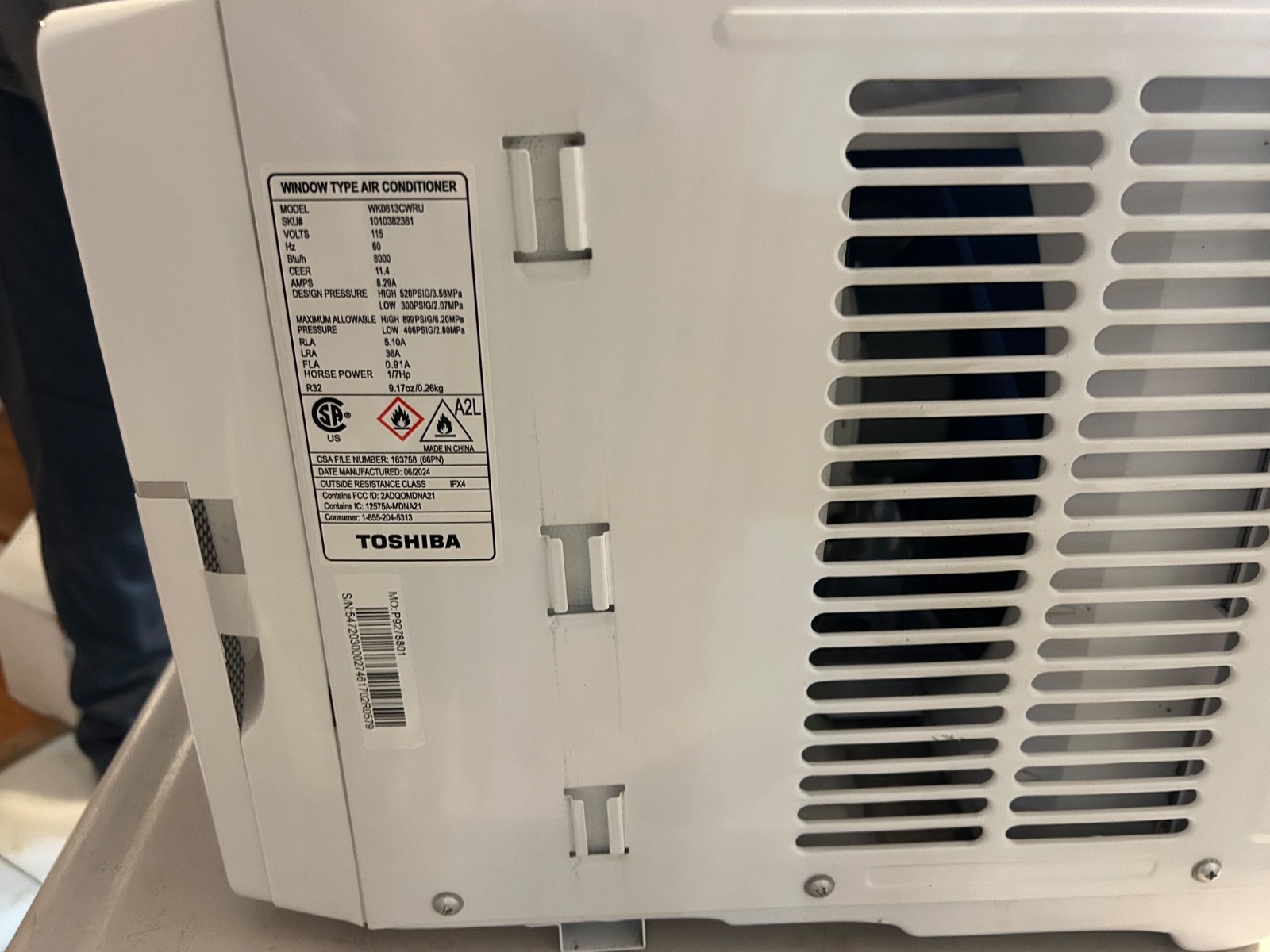 Toshiba Smart WiFi Window Air Conditioner – White (RAC-WK0811ESCWU)