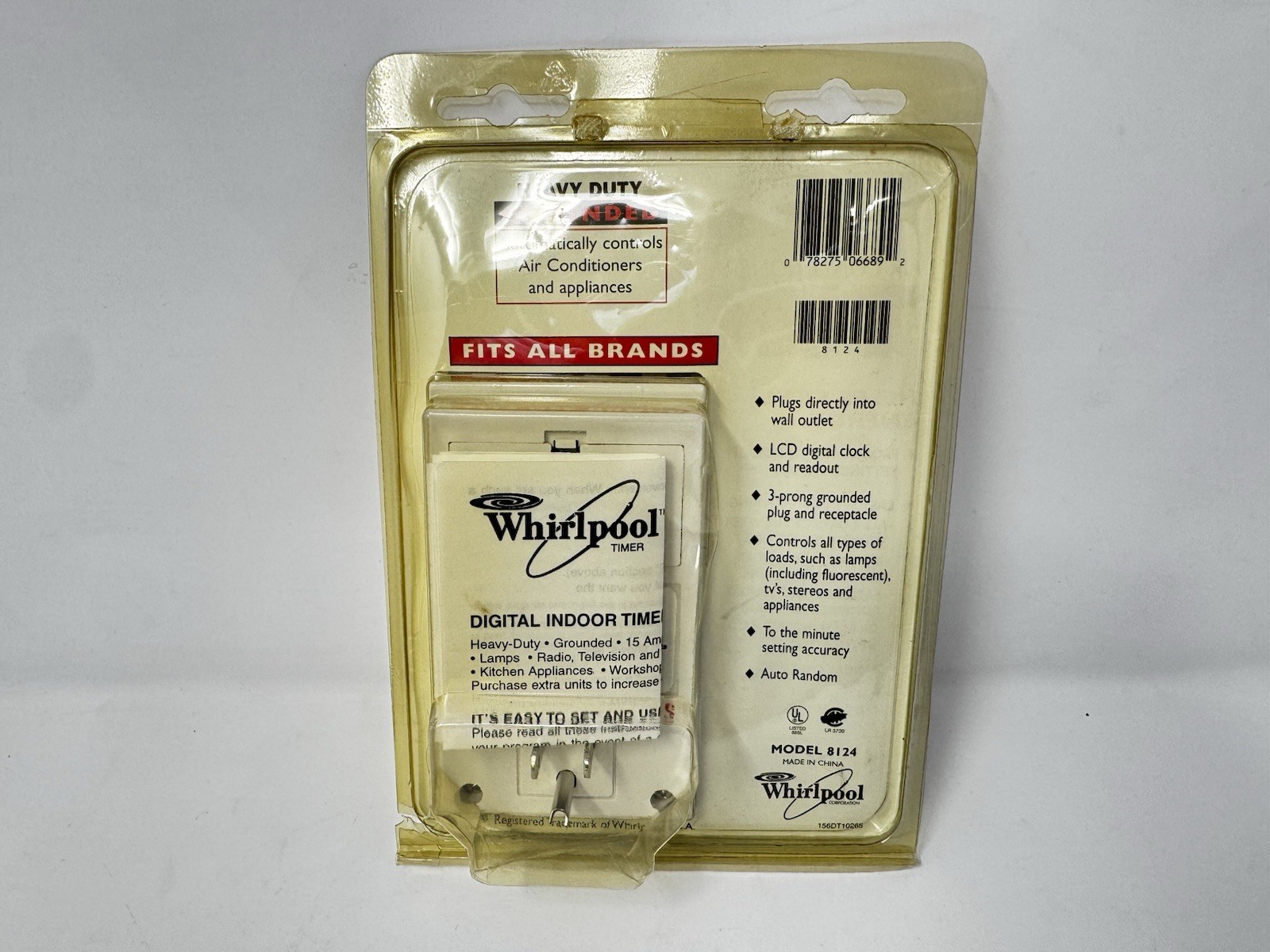 Whirlpool 8124 Digital 7-Day Air Conditioner Timer Heavy Duty 15A