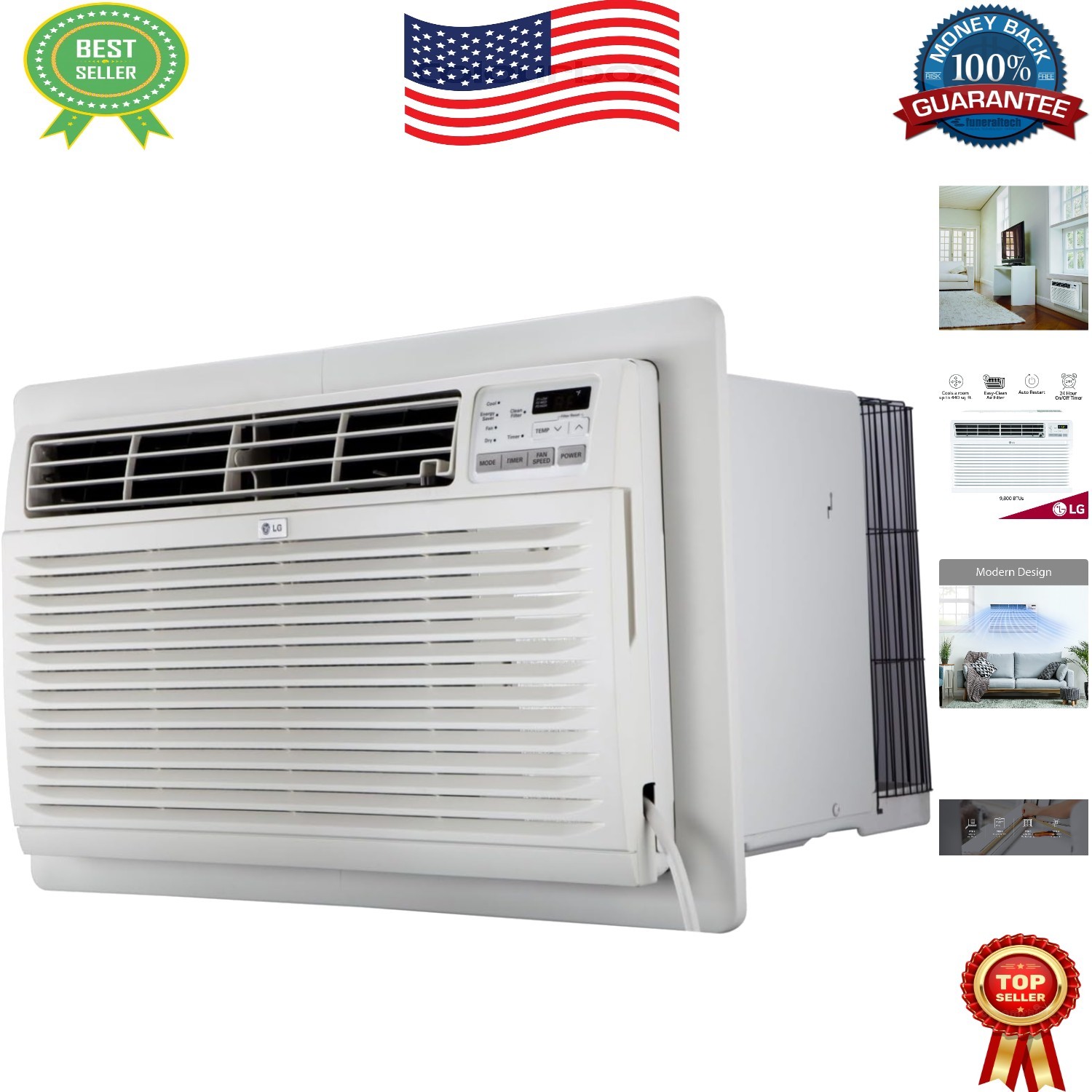 Luxurious 10,000 BTU Through Wall Air Conditioner for Effortless Cooling