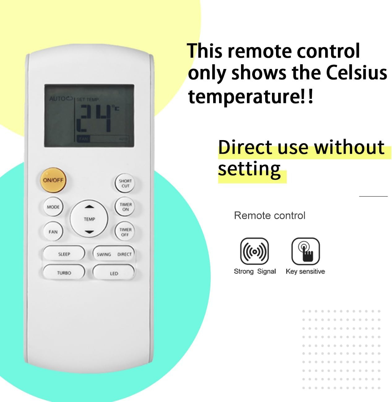 Replacement Remote Control for Midea MRCOOL FRIMEC Klimaire AC Air Conditioner R