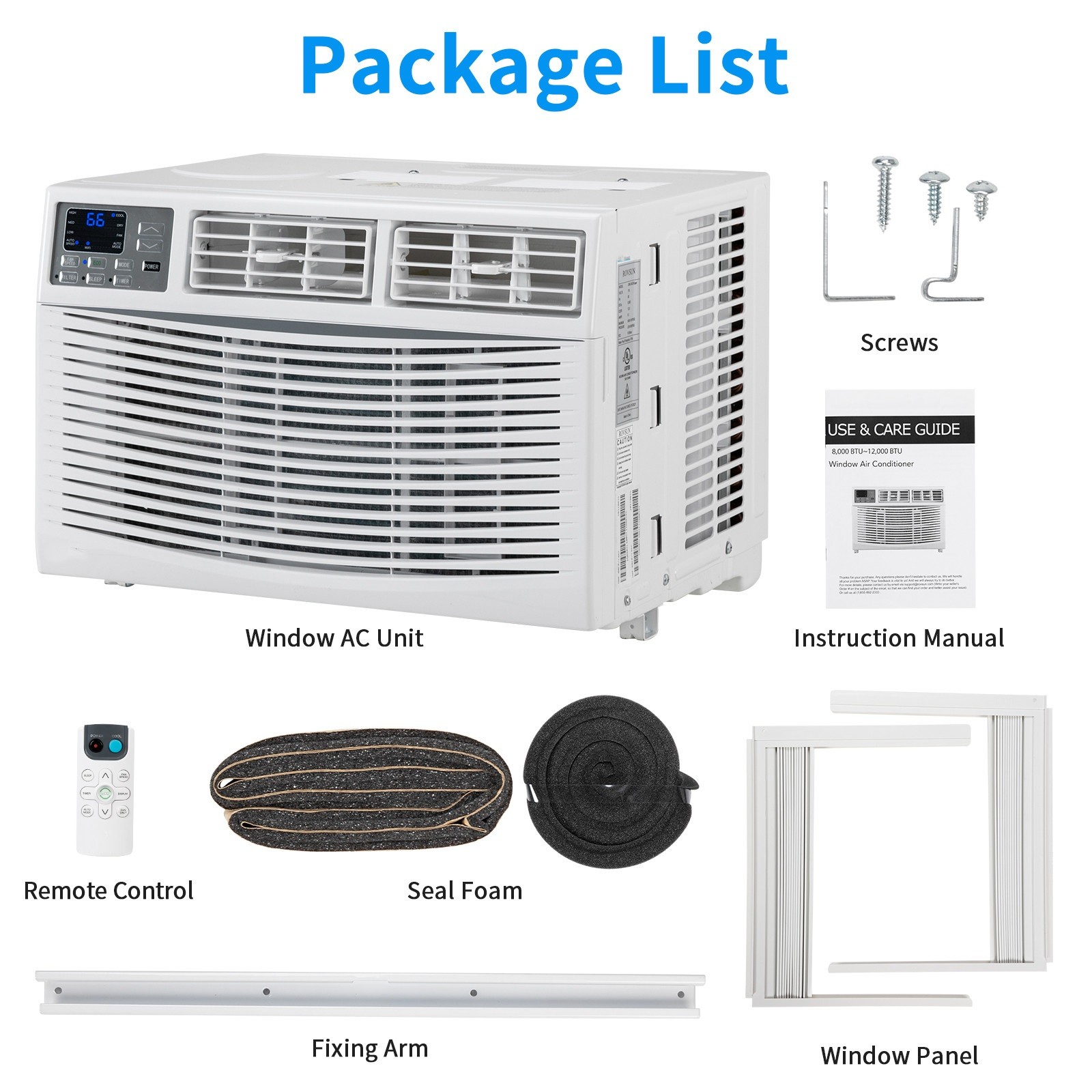 24000 BTU Window Air Conditioner with Remote, WiFi, Energy Saving Window AC Unit