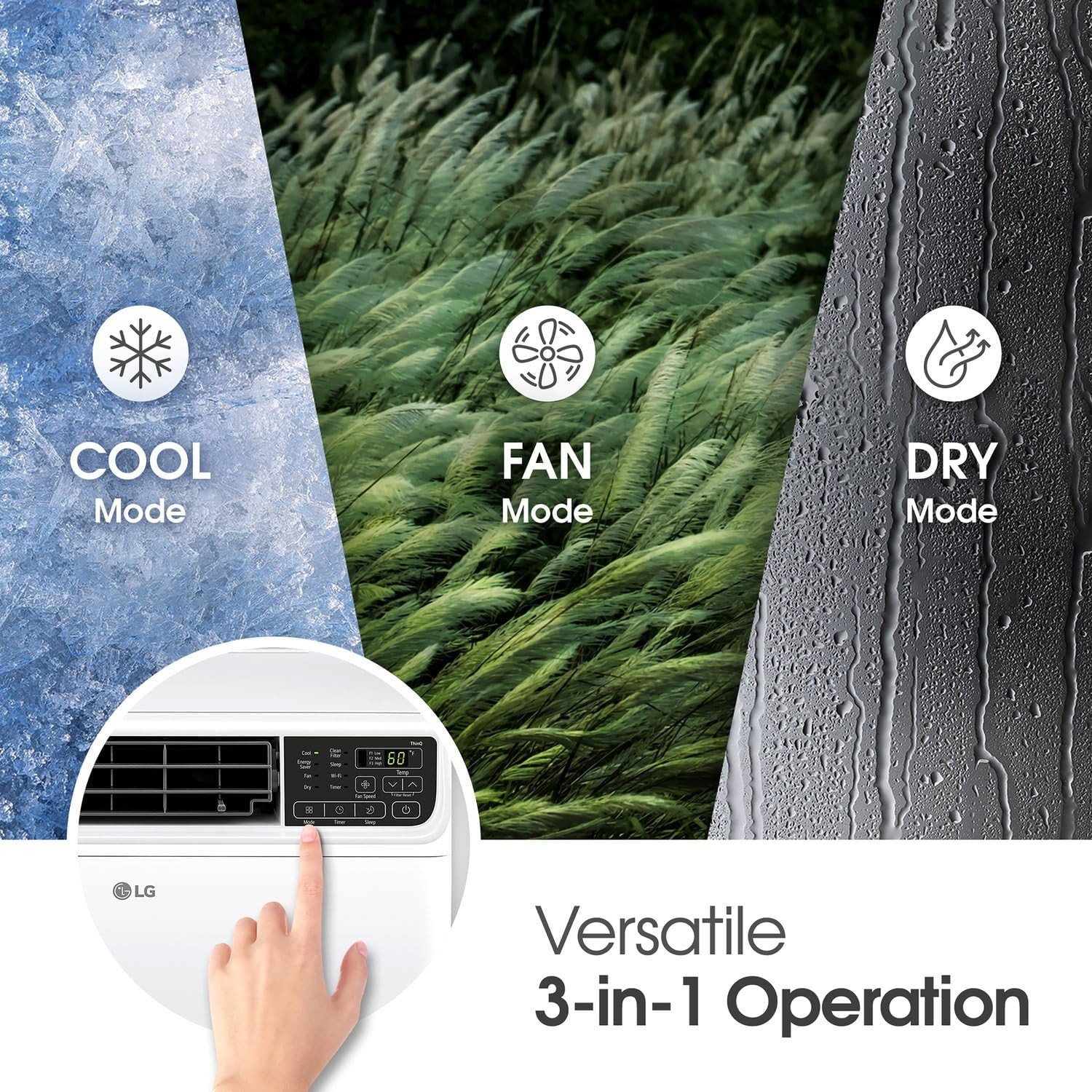 LG 14,000 BTU DUAL Inverter Smart Window Air Conditioner, 115V, Cools 800 Sq. Ft