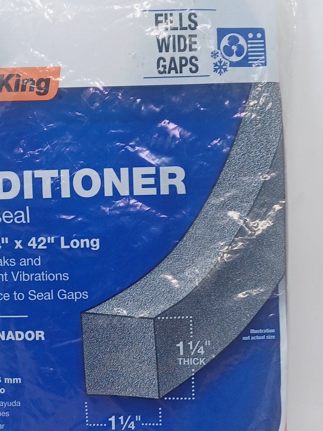 1 AC42H Air Conditioner Weatherseal Tape, 1-1/4 by 1-1/4 by 42-Inch,Black