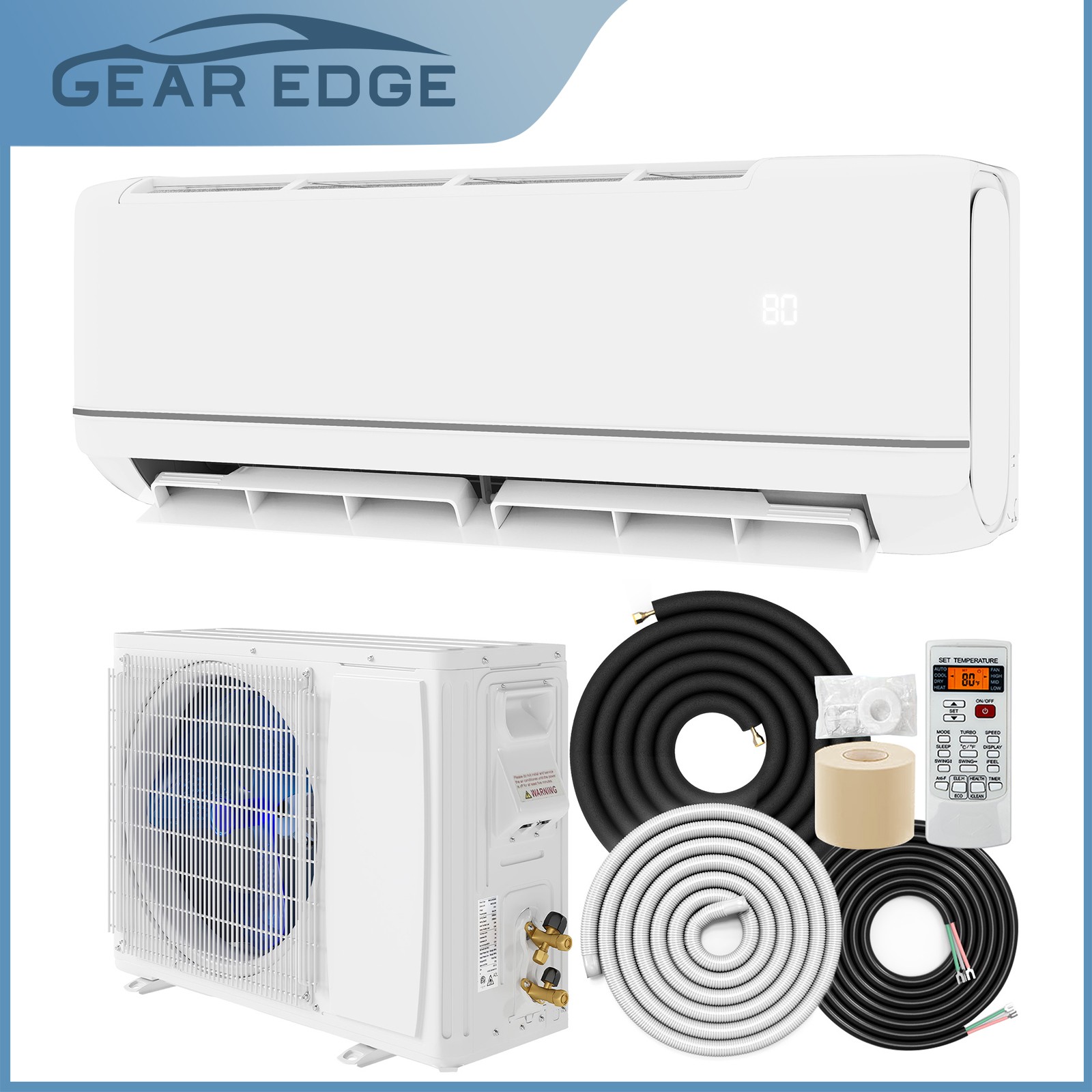 12k BTU Mini Split AC/Heat Pump 21 SEER 220V WiFi Air Conditioner Heat Pump WiFi