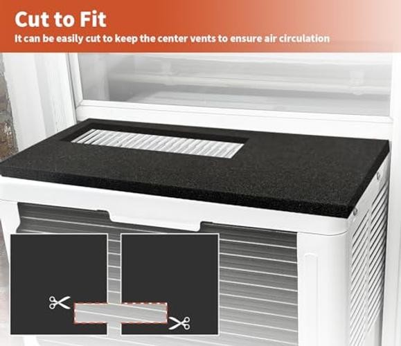 24″ x 17″ x 4/5″ Air Conditioner Drip Cushion Black & Removable 24″x 17″x 4/5″