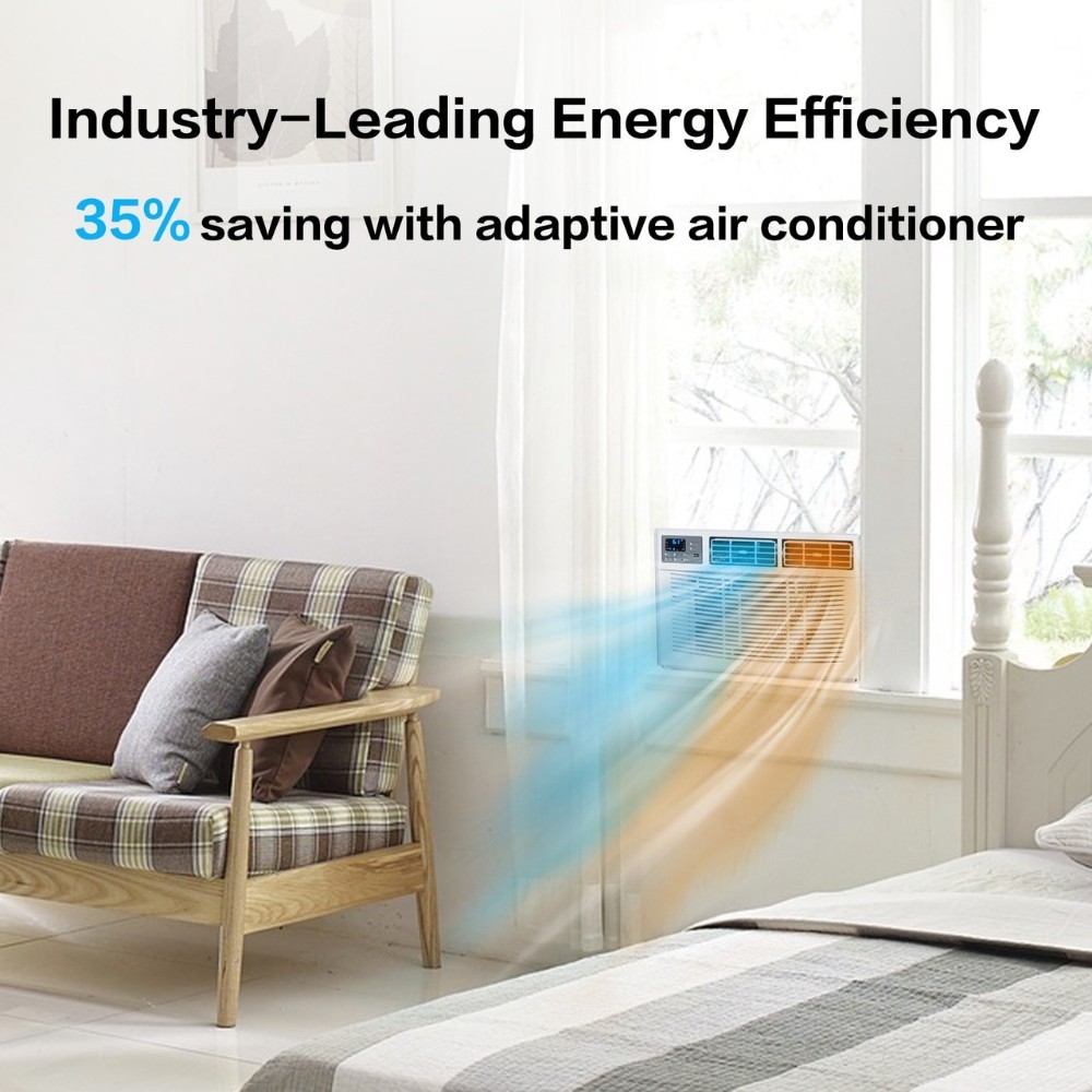 Wifi 12000 BTU Window Air Conditioner with Heat up to 550-Sq. Ft 230V AC Unit
