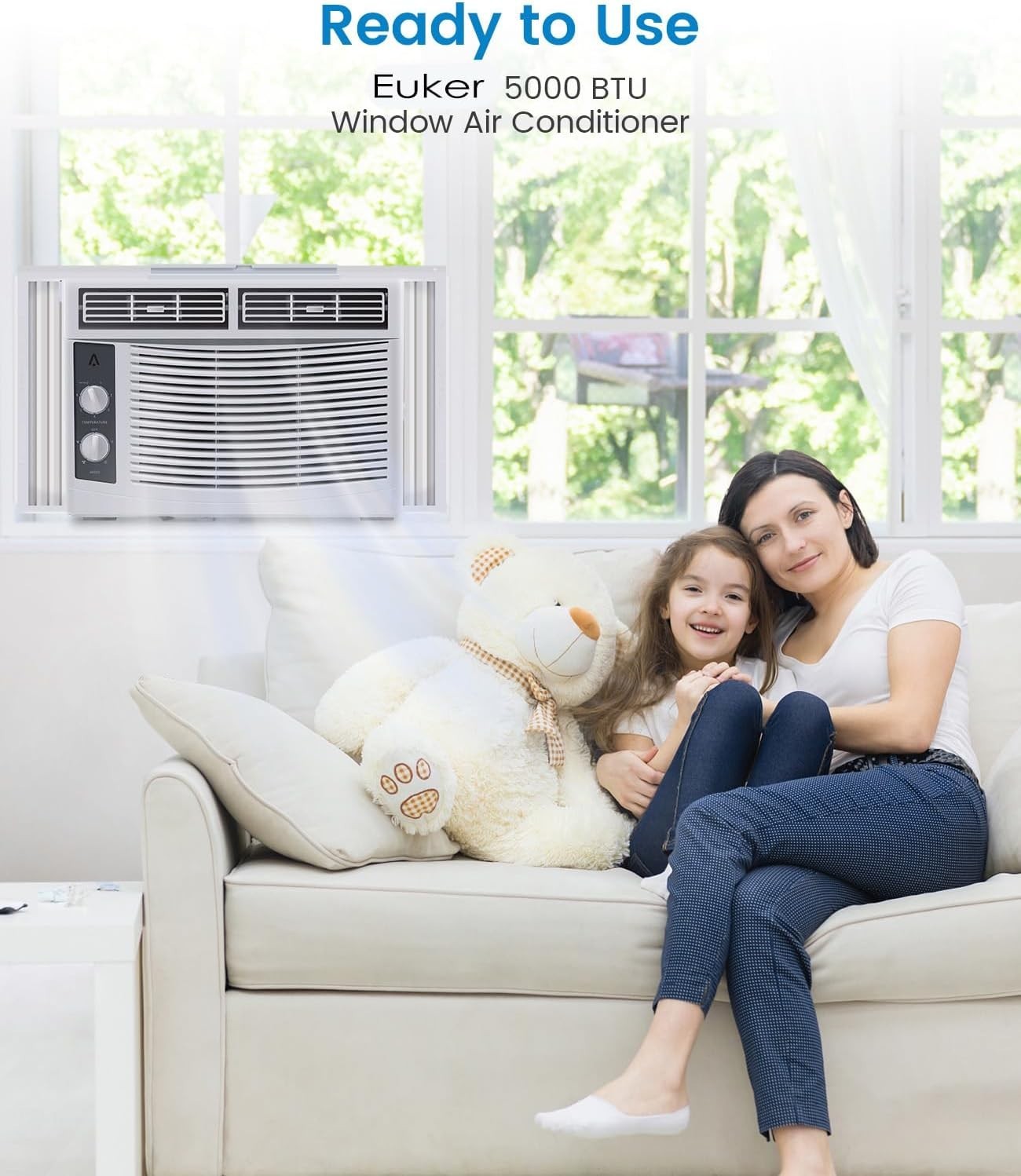 5000 BTU Small Window Air Conditioner Cool up to 150 Sq. Ft. Window Unit