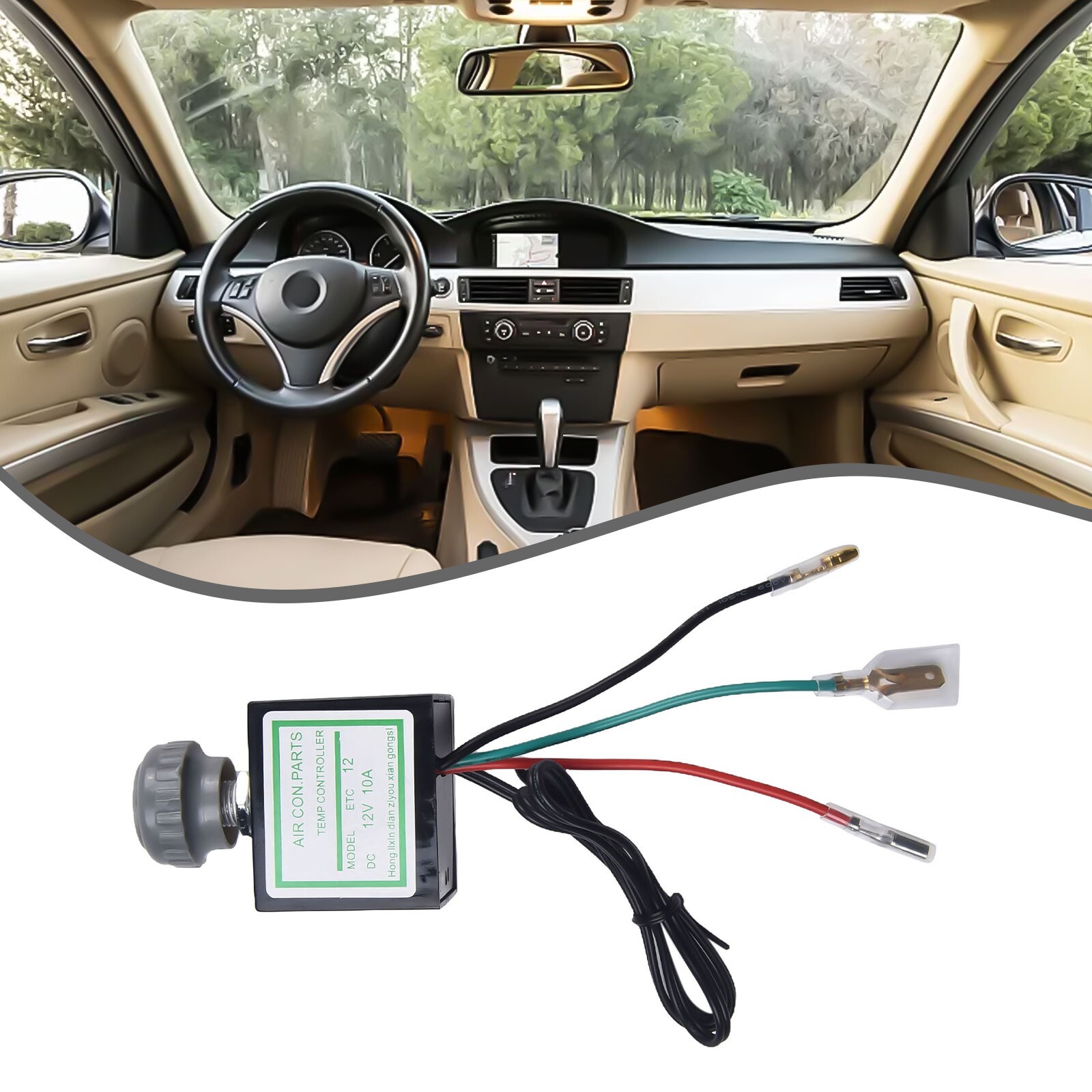 12V 10A Car Air Conditioner Electronic Thermostat Switch Temperature Control Aut