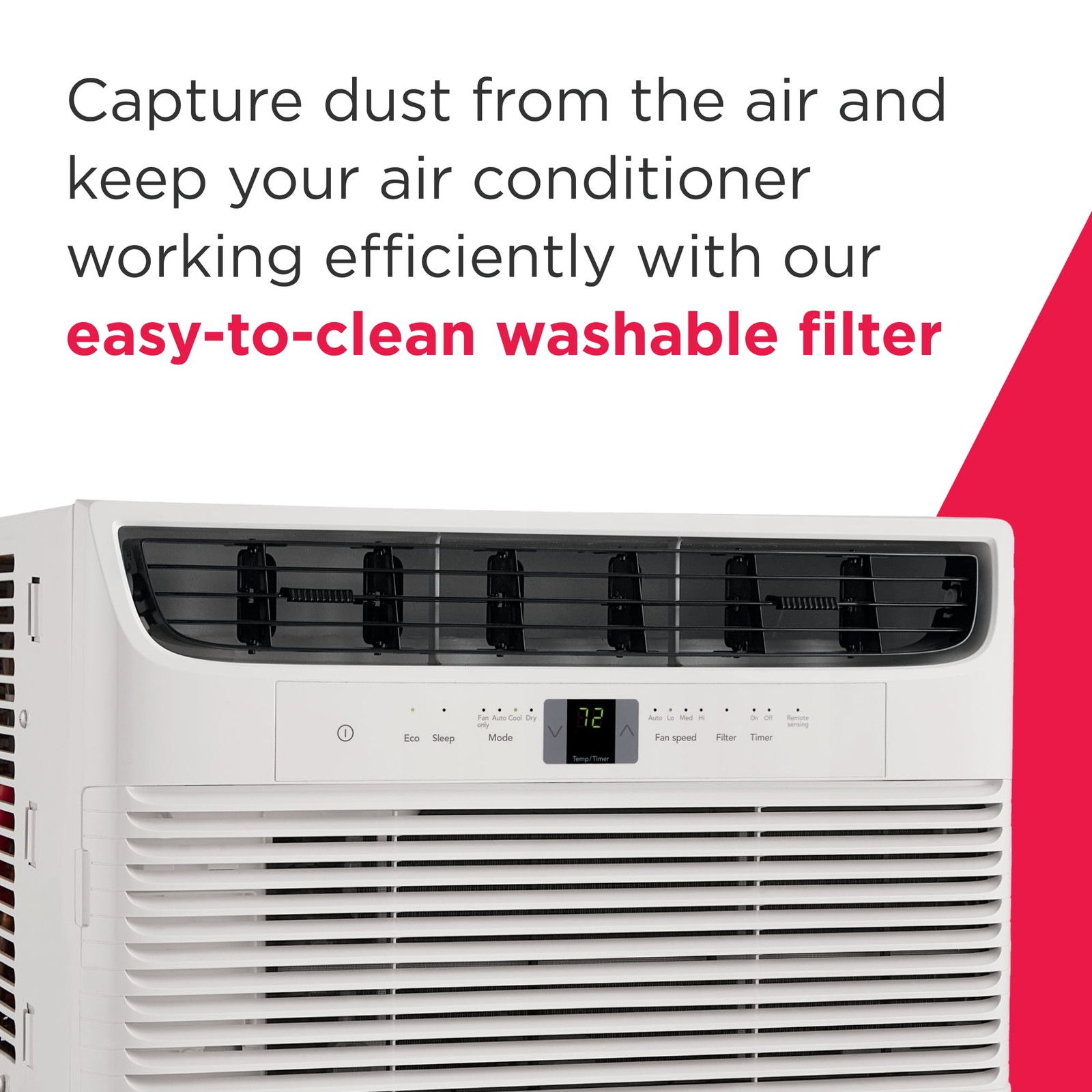 6,000 BTU Window Air Conditioner, 250 Sq. Ft., 3-Speeds White FHWC063TC1