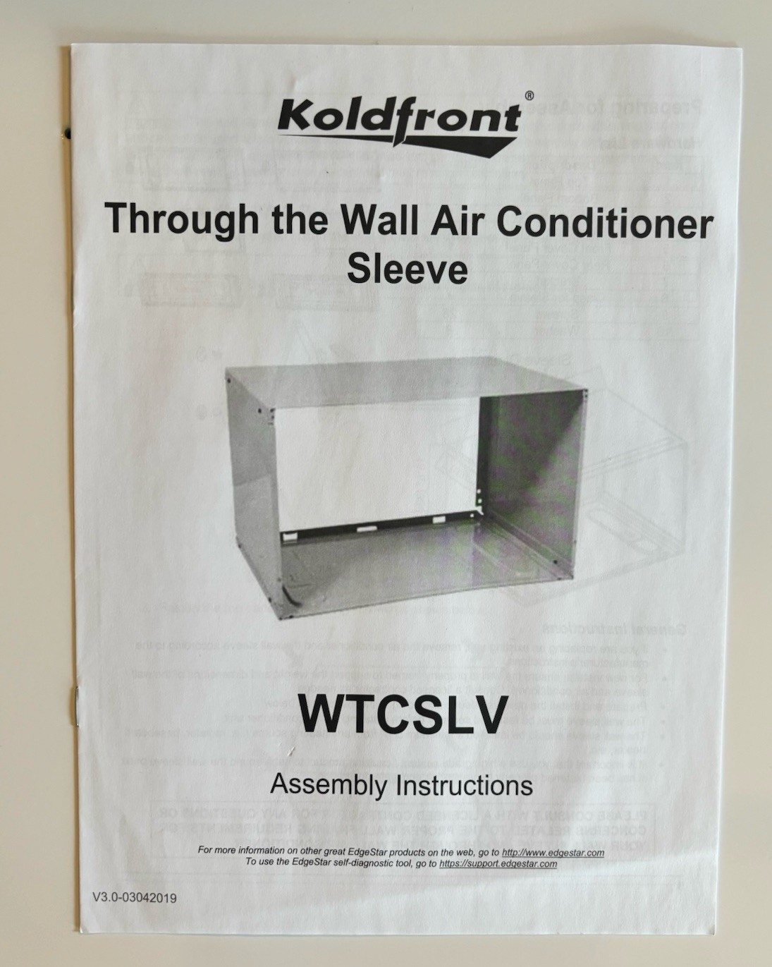 Koldfront WTCSLV Through Wall Air Conditioner Sleeve Steel Wall Sleeve READ