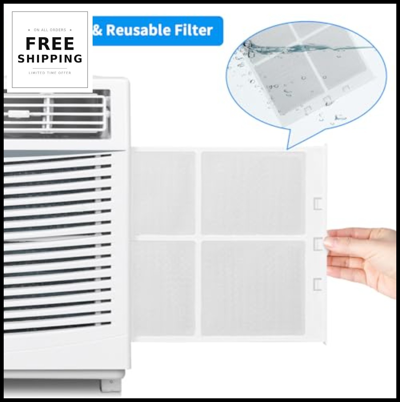 Window Air Conditioner 6000 BTU Cooler Dehumidifier Fan Timer Remote Control