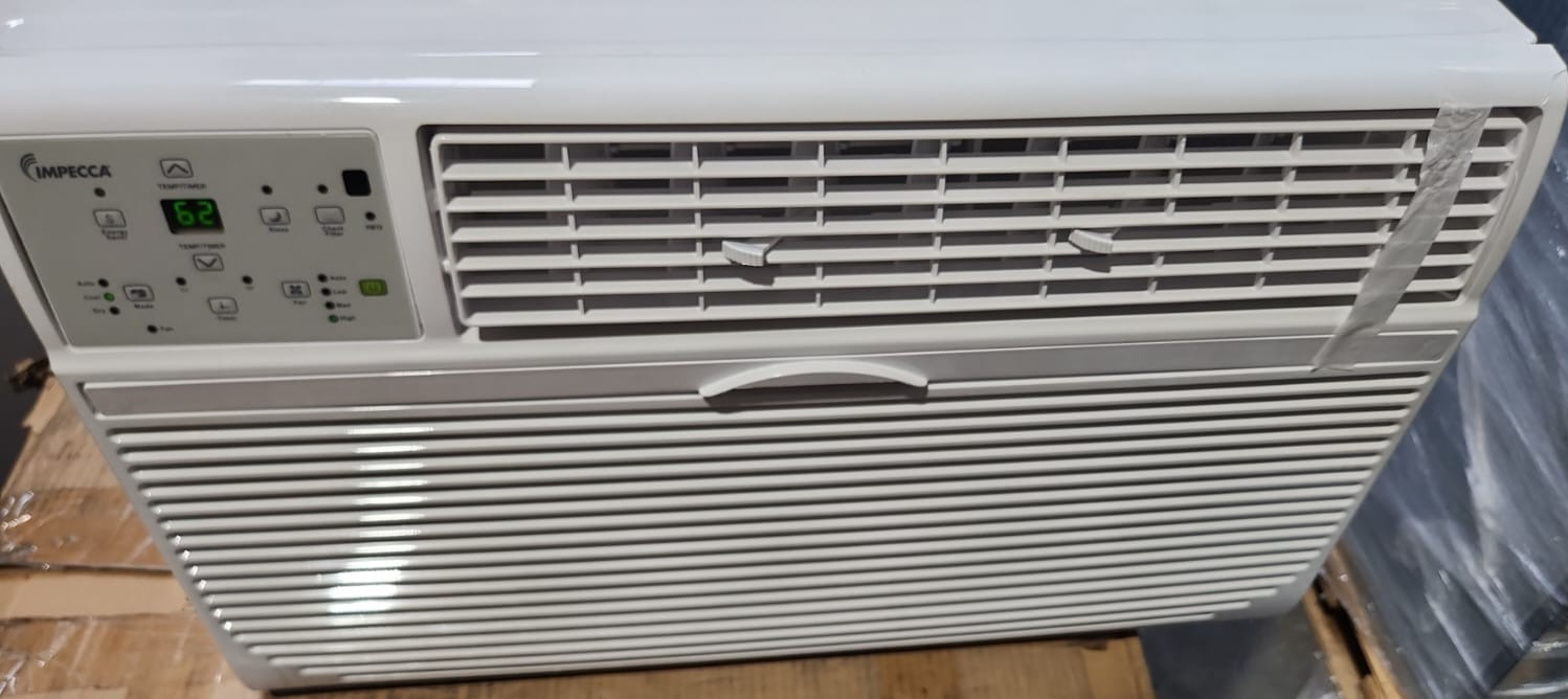IMPECCA 12,000BTU Through-The-Wall Air Conditioner, Remote, 115V, E-Star #1 COLD