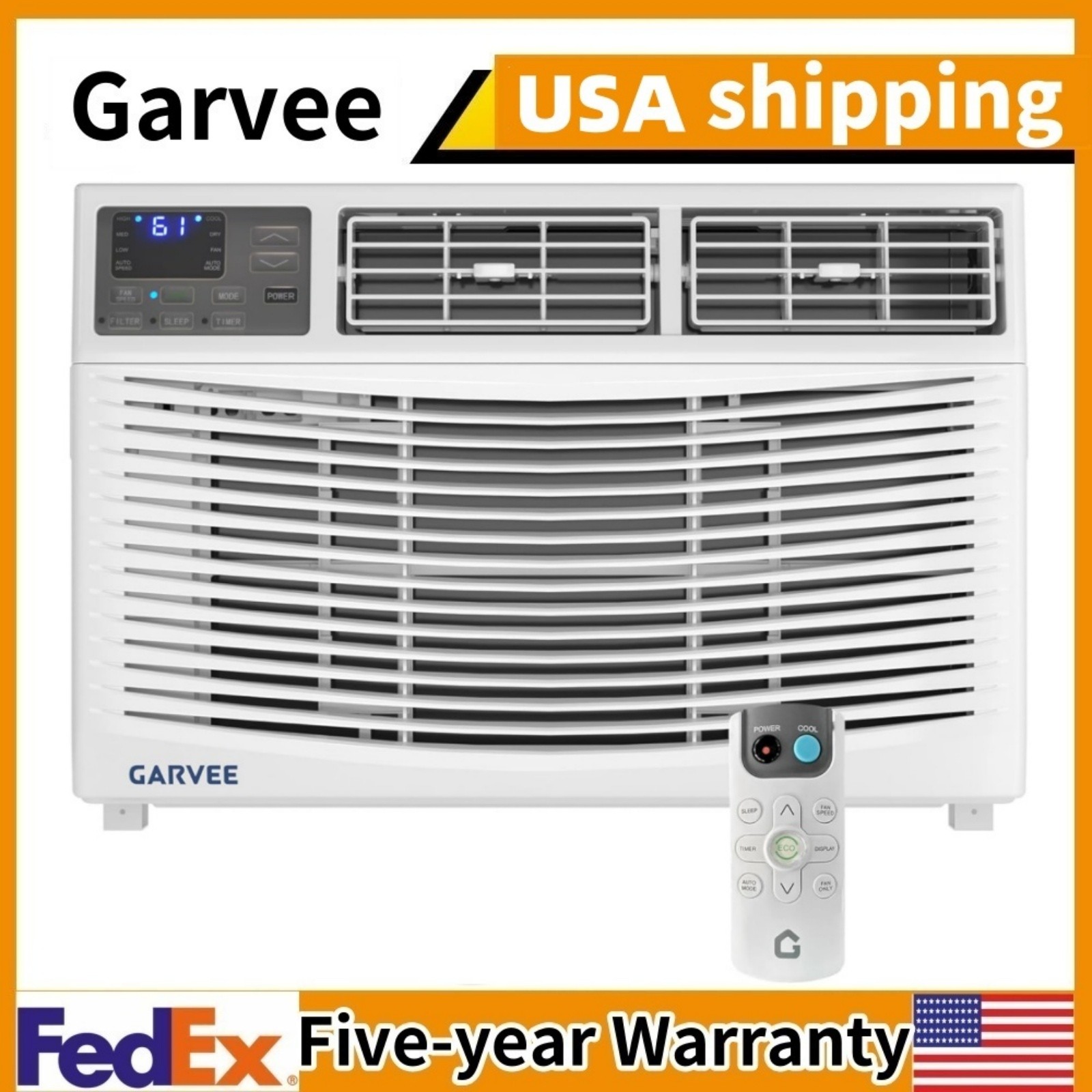 🔉8000 BTU Window Air Conditioner Unit with Remote Control 3 Cooling & Fan Speed