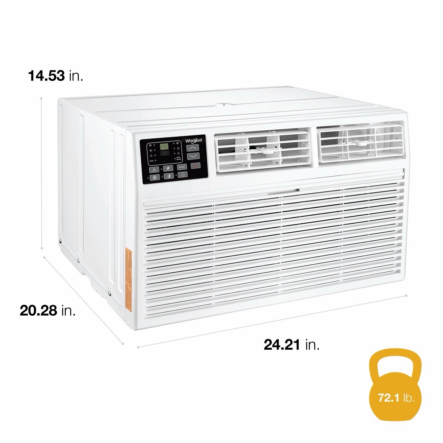 12,000 BTU Electronic TTW Air Conditioner, 230/208V
