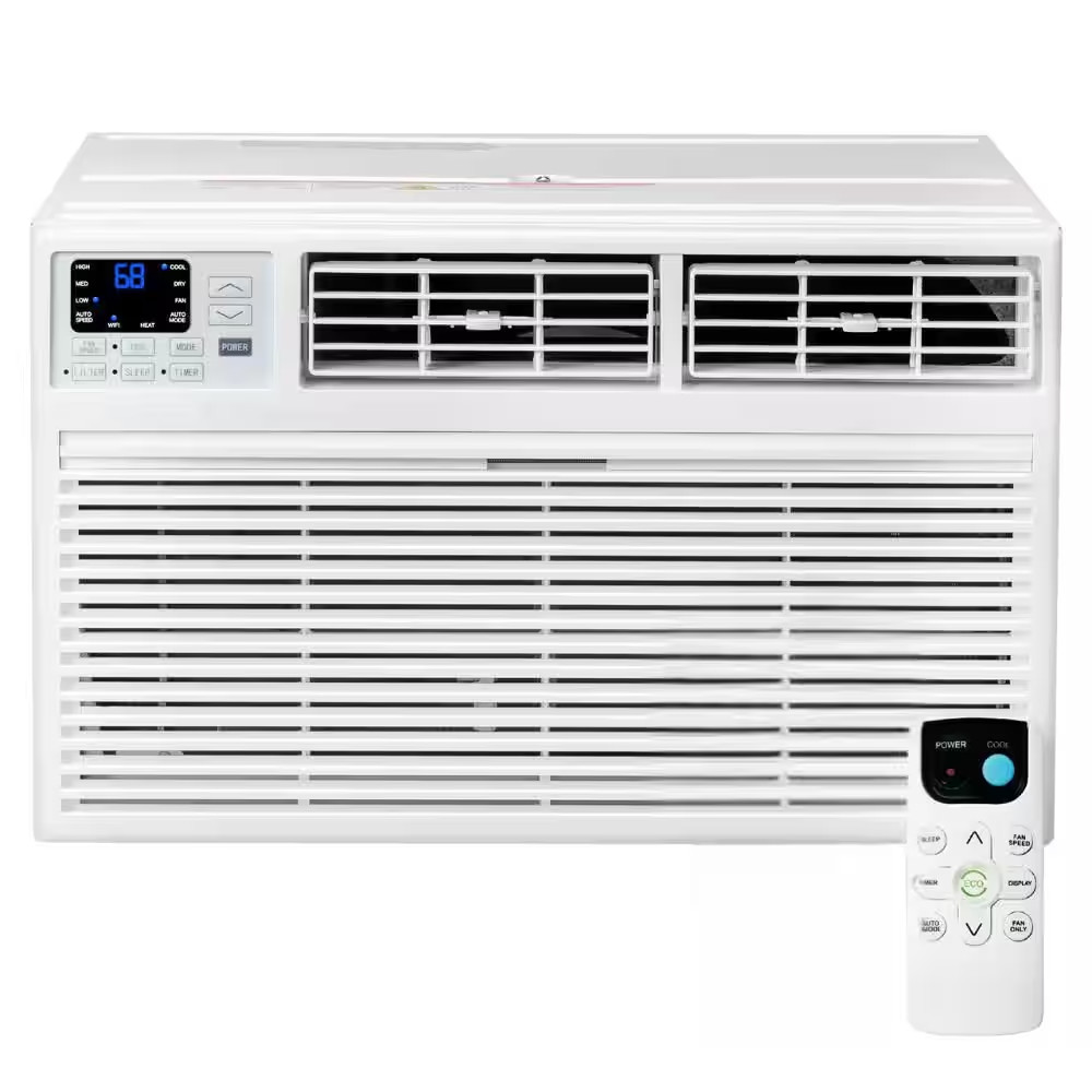 8,000 BTU (DOE) Wi-Fi Through-The-Wall Air Conditioner 350 Sq. Ft. with with Hea