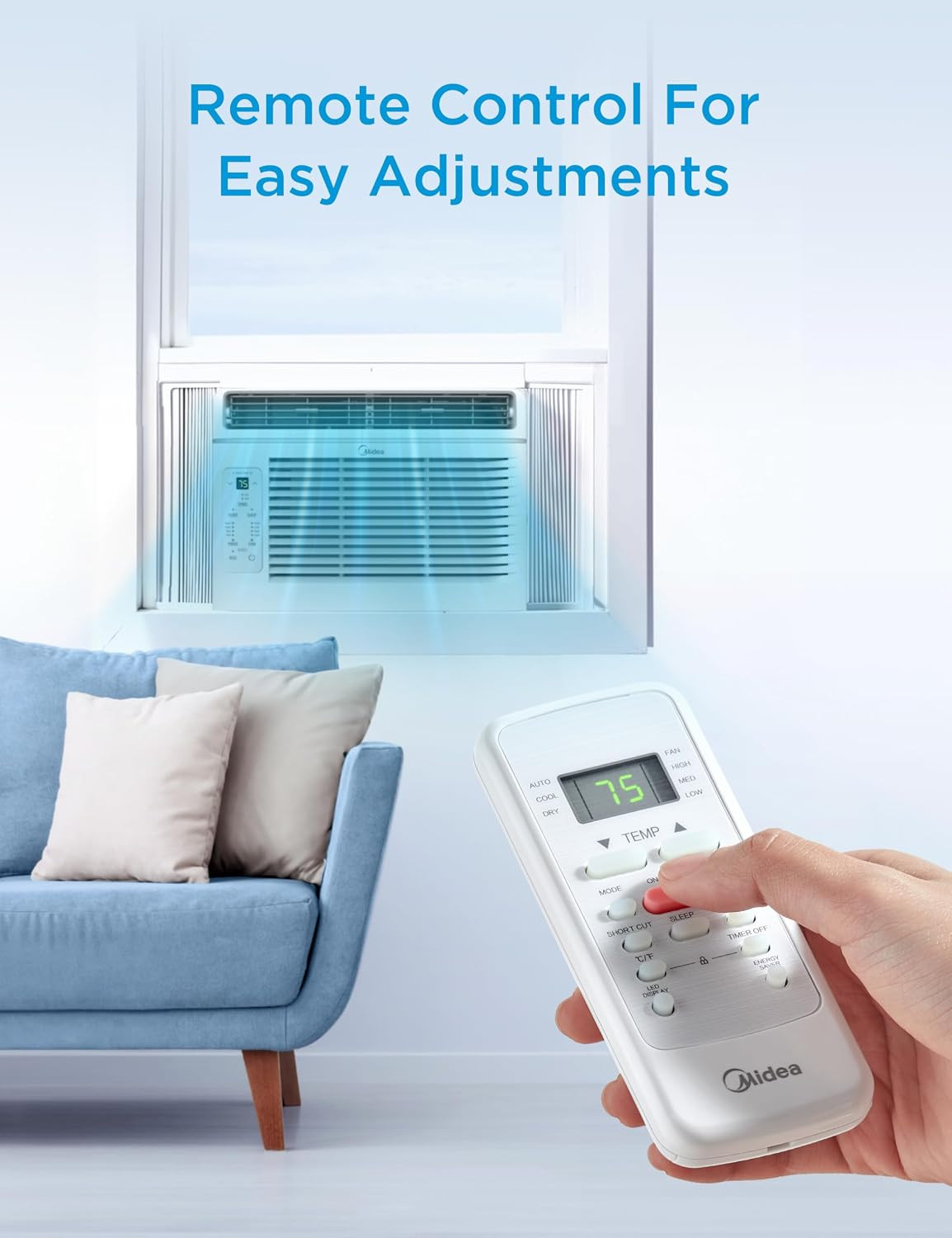 Midea ,000 BTU Window Air Conditioner, -In- Cool/Fan/ Window AC Unit, Easycool A