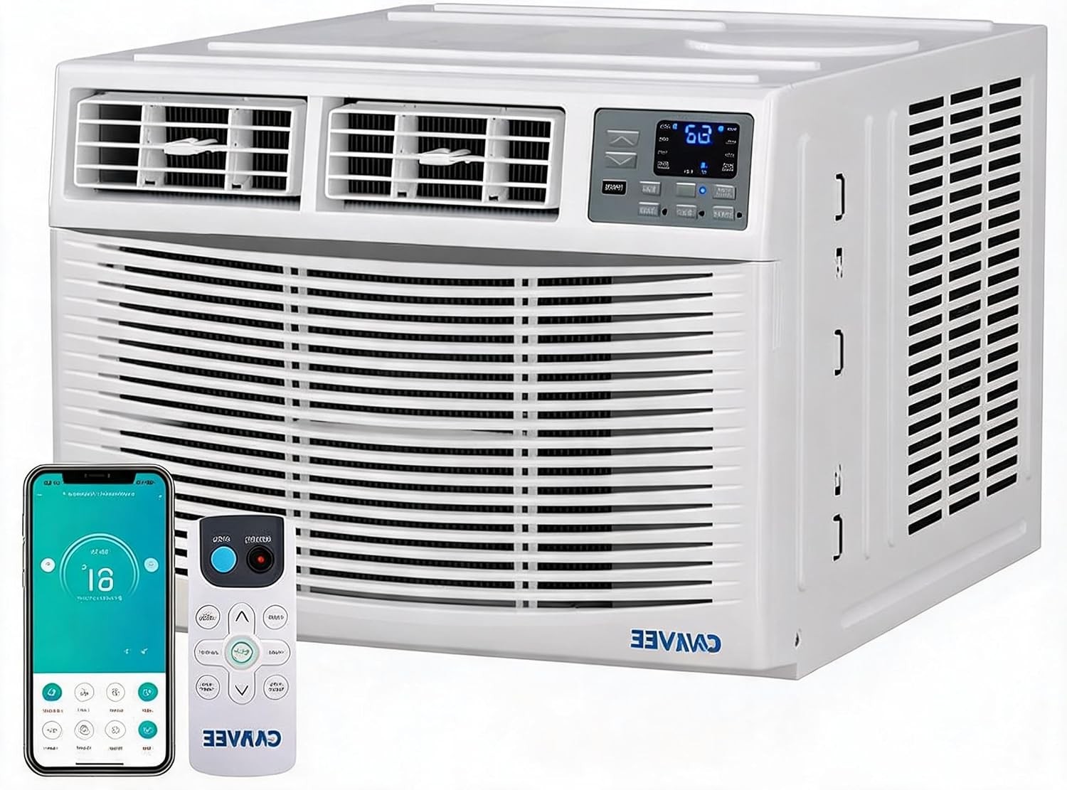8000 BTU Window Air Conditioner with Heat Heater AC Unit App Voice Quiet