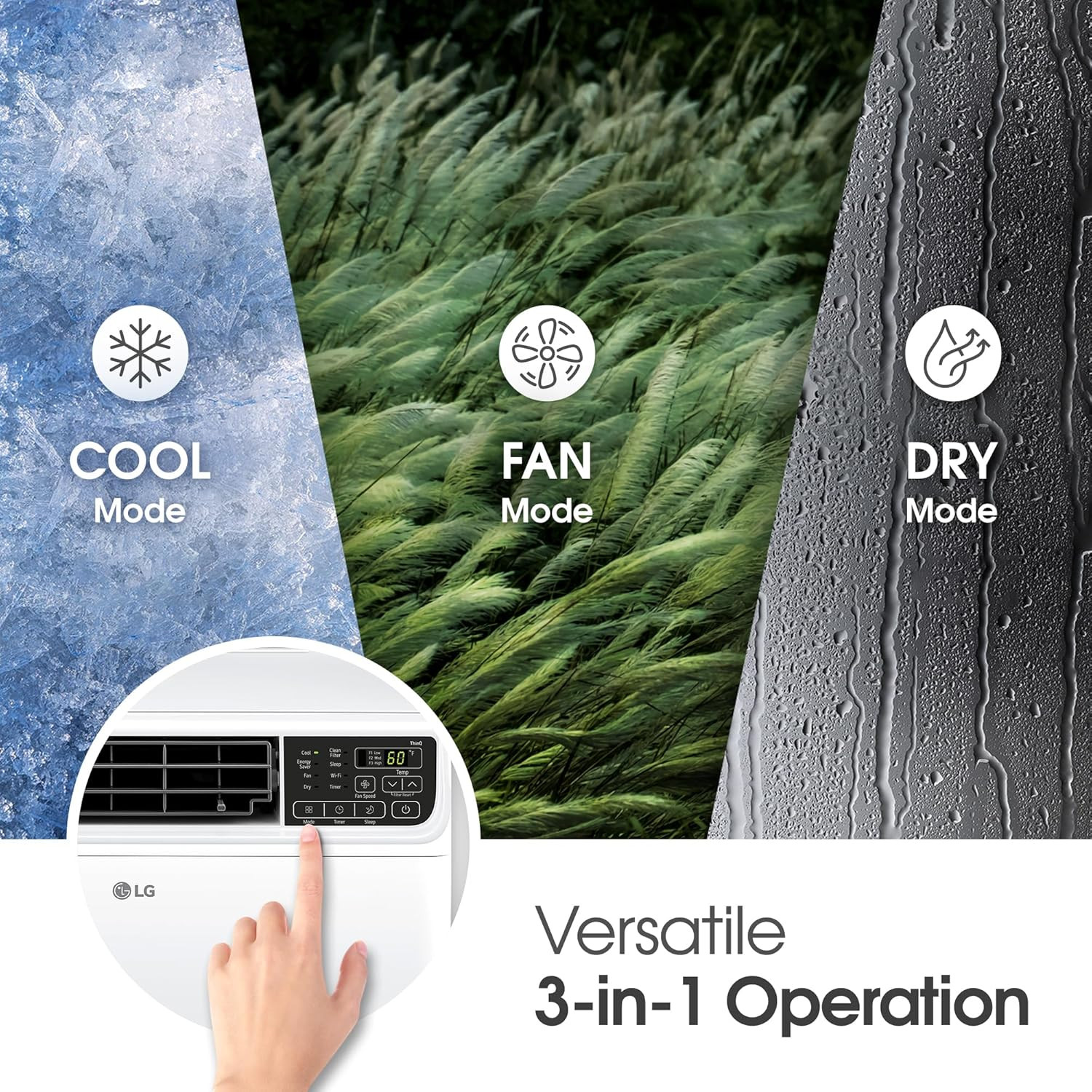 LG 6000 BTU Window Air Conditioner Energy Saving Dual Inverter, Remote Control,