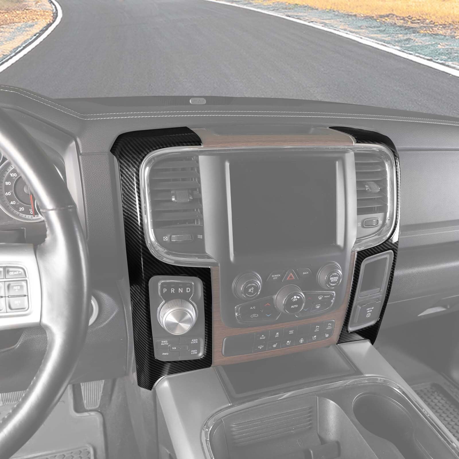 RT-TCZ for RAM Center Console Dashboard Air AC Vents Trim Cover Carbon Fiber …