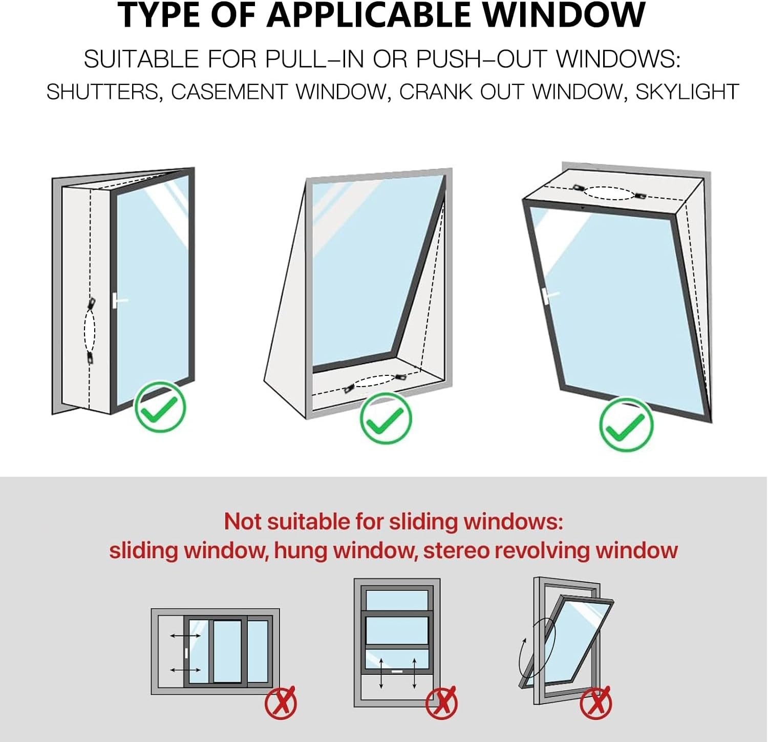 Energy-Saving Air Exchange Guard with Zipper for Windows Up to 158 Inches