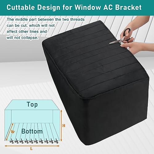Winter Window Air Conditioner Cover Waterproof for Outside 21Wx16Dx15H Black