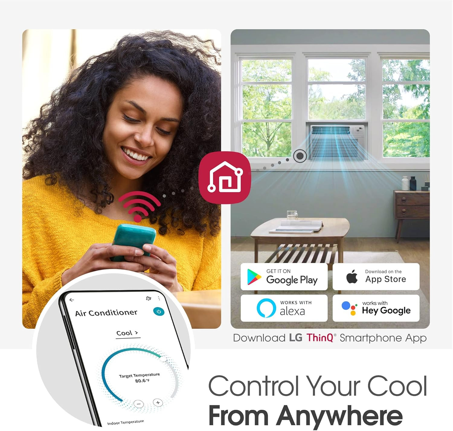 LG 14000 BTU Window Air Conditioners [2023 New] Remote Control Wifi Enabled App
