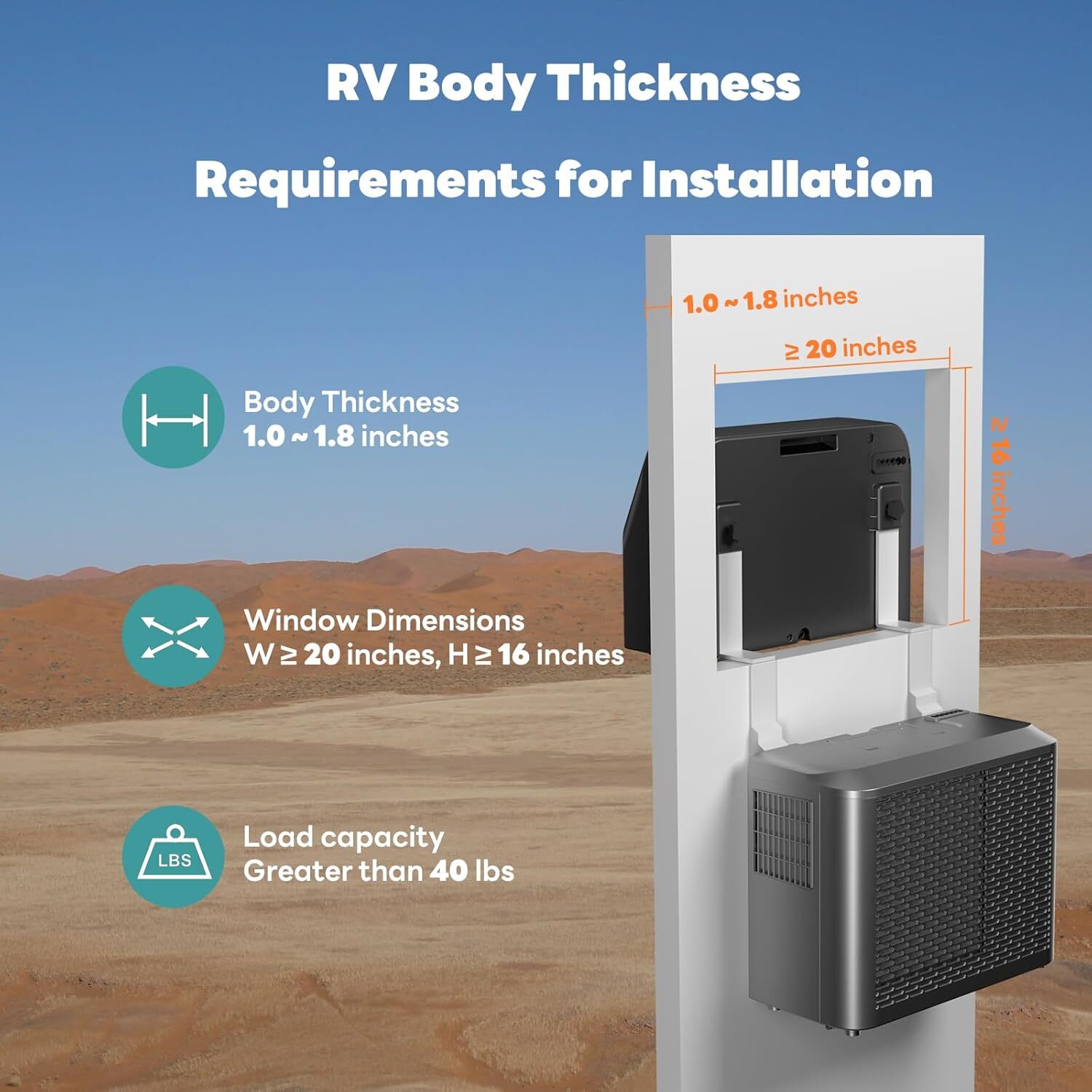 6,500 BTU RV Windows Air Conditioner 120V 4-in-1 AC Unit -Certified Refurbished!