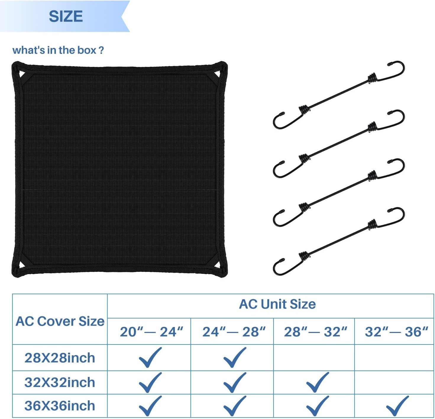 28″x28″ Waterproof Outdoor AC Unit Cover Air Conditioner Compressor Winter To…