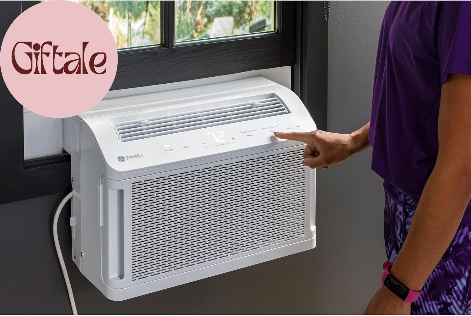GE Clearview Window Air Conditioner Unit, 8,300 BTU, U-Shaped Adjustable Depth,