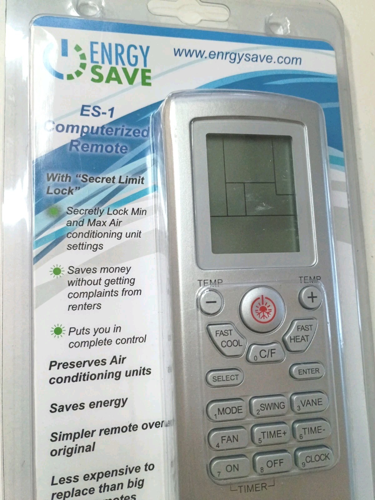 Enrgy Save ES-1 Universal Energy Saving Computerized Remote for Window/Wall Air
